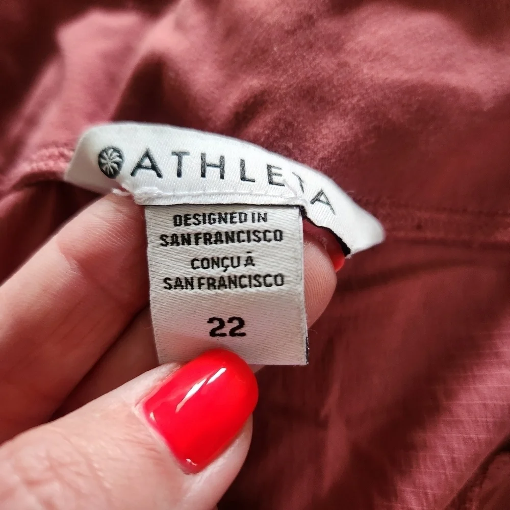Athleta Trekkie North Jogger Pant Womens Plus Size 22 Berry Rose Pink Drawstring